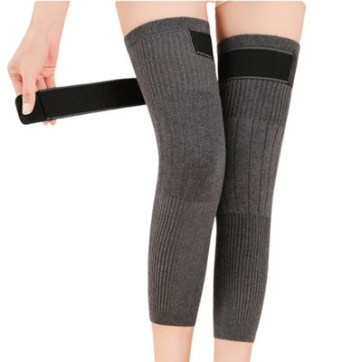 Adjustable Non-Slip Cashmere Wool Knee Pads Leg Warmer (Pair)
